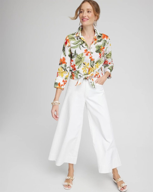 No Iron Linen Orchid Shirt - image 2